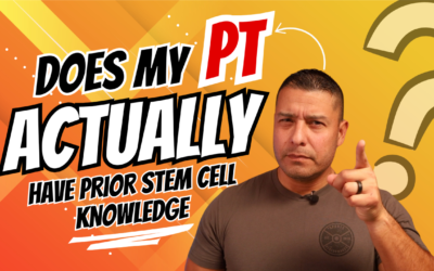 Should My Physical Therapist Have Prior Stem Cell Experience?